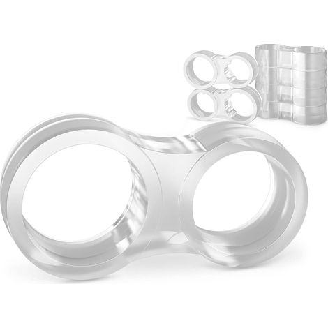 Butée de Porte - Jeu de 6 Pièces, Transparent, Double Butoir Porte – Amortisseur Porte – Protège Porte – Cale Fenêtre - Installation Facile et Rapide, Protection des Murs et des Meubles