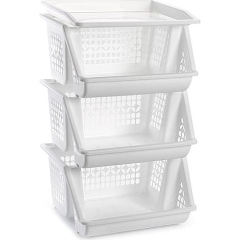 Boîte de rangement tiroir blanc, panier à jouets enfants en plastique, coffre organiseur de vêtements pour chambre, mallette de tri multi-usage (1/3)