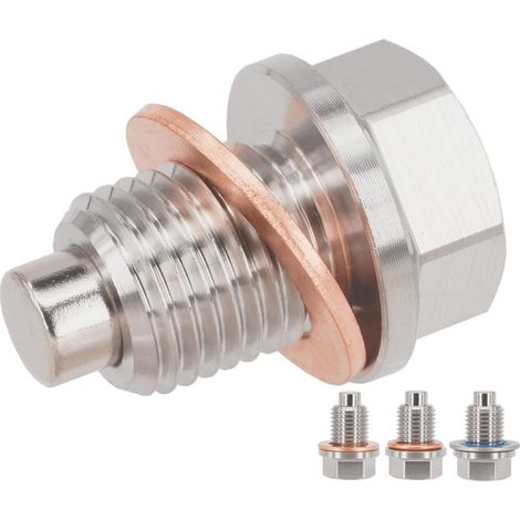 Bouchon de vidange d'huile moteur magnétique en acier inoxydable M14 x 1,5 mm, compatible avec Honda Accord Civic CR-V Odyssey (1/5)