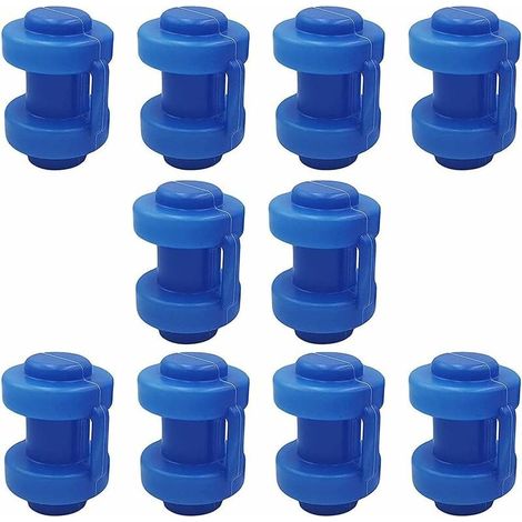 Lot de 10 embouts résistants pour poteaux de trampoline : capuchons de protection épais pour crochets de filet, diamètre 25 mm, parfaits pour la sécurité du trampoline. (1/5)