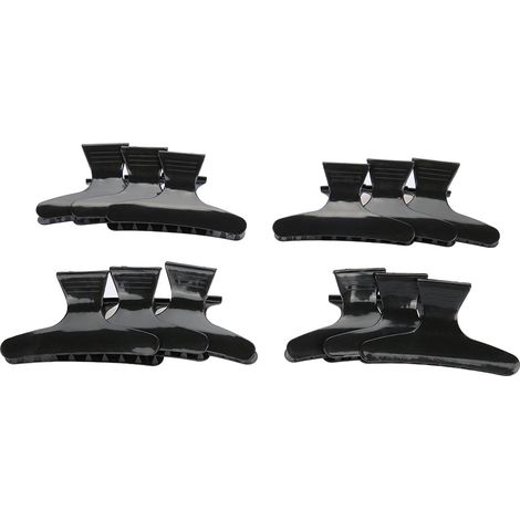 Lot de 12 pinces à cheveux noires en forme de patte, outil de coiffure pour femmes (1/5)