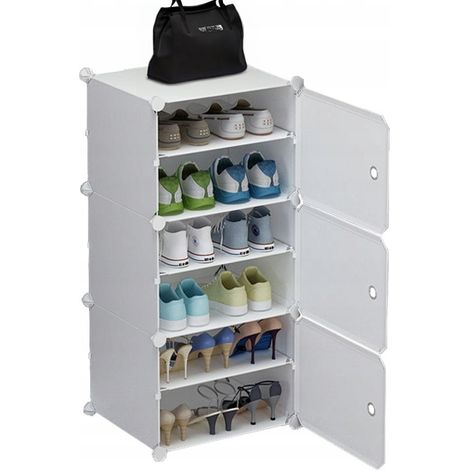 Armario modular, armario, estante, mueble, armario, 6 estantes, ropa, zapatos (1/5)