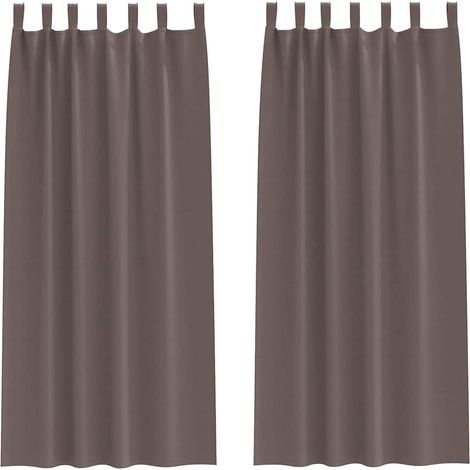 Maison Exclusive - Verdunkelungs-Vorhänge mit Ringen 2 pcs Dunkel