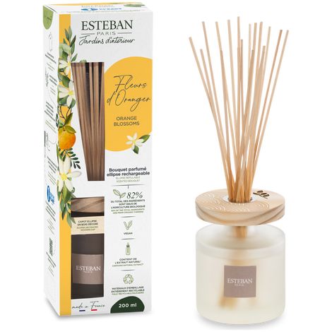 Diffusore a Bastoncini Ricaricabile Fiori d'Arancio 200ml H26cm Esteban-Paris