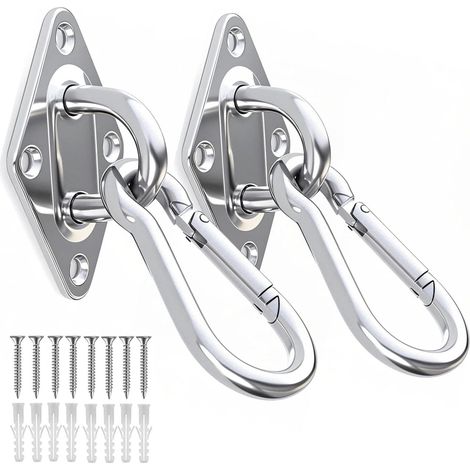 Set mit 2 robusten Deckenhaken, Edelstahl-Schraubhaken M10 (1/5)