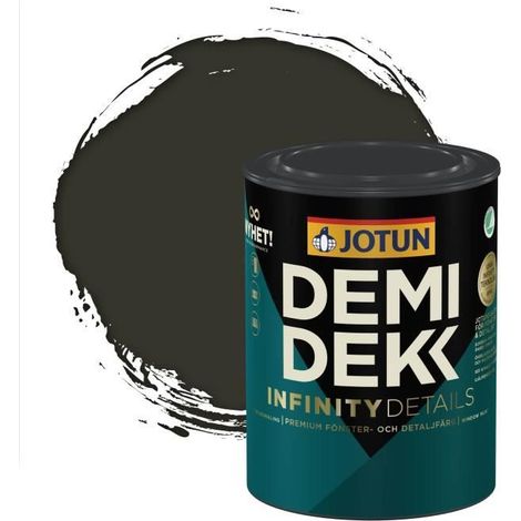 Peinture Bois - JOTUN - Lasure Opaque Satinée - RAL 6008 - Vert Brun - 0,75L (1/2)