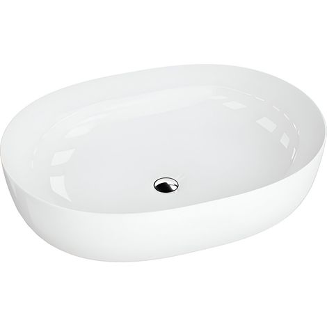 Vasque à poser LAVITA Vasque à poser élégante et compacteProduit en porcelaine de haute qualité ovale 59,5x43x13,5 cm Blanc