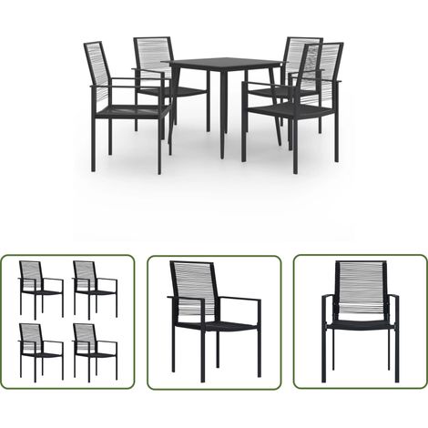 Ensemble de salle à manger de jardin meuble extérieur 5 pièces (1/5)
