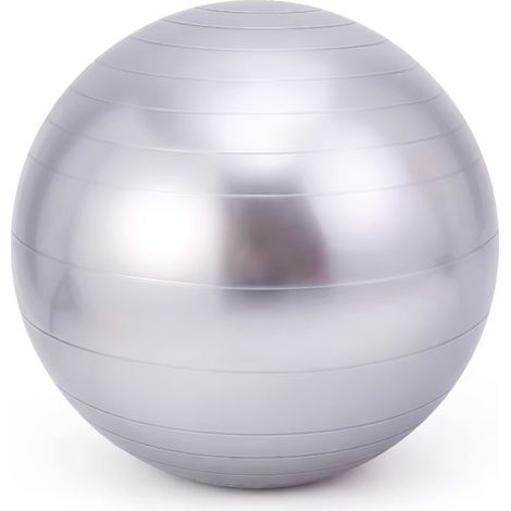 Ballon de yoga PVC gris 85 cm modèle 69