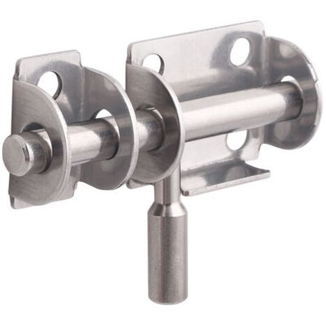 QORVA-Lot de 4 Pièces Loquet de Porte en Acier Inoxydable - Verrou de Sécurité pour Portes de Salle de Bain, WC, Fenêtres, Meubles et Portes en Bois - Avec vis autotaraudeuses