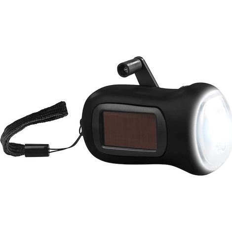 Lampe de poche, Enforose, haute puissance, alimenté par dynamo, panneau solaire, charge rapide et fiable (1/5)