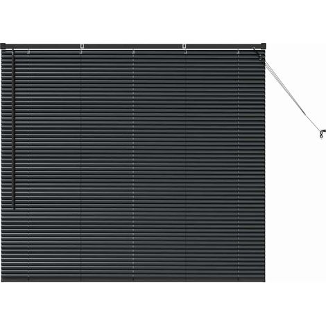 Maison Exclusive - Persianas venecianas Manual Negro 130 x 150 cm