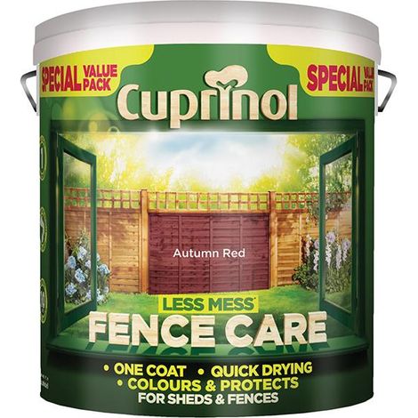 Cuprinol 5194068 Less Mess Fence Care Autumn Red 6 litre CUPLMFCAR6L