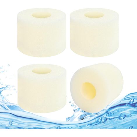 4 Pièces Éponge Filtrante Type S1, Filtre Éponge Cartouche, Mousse pour Filtre Piscine, Cartouche de Filtre en Mousse Réutilisables et Lavables, Convient aux Piscines, Aquariums (1/5)