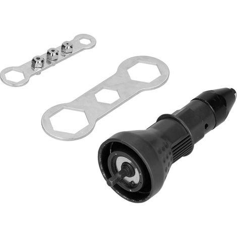 Adaptateur pour perceuse et pistolet à riveter électrique sans fil, outil électrique noir (1/5)