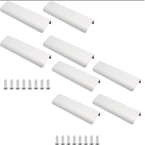 (15x4cm), Lot de 8 Poignée de Meuble Invisible en Alliage D'aluminium Pour Armoires de Cuisine, Salon (1/5)