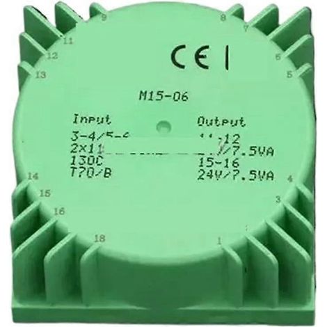 Transformateur d'isolement toroïdal 15 VA, double sortie 24 V, réduction du bruit, conception étanche écologique (1/4)