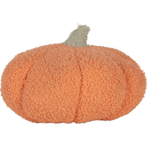 Citrouille Décorative pour Halloween et Automne en Polyester Orange Ø 30 x 18 cm - PANGIVO (1/2)
