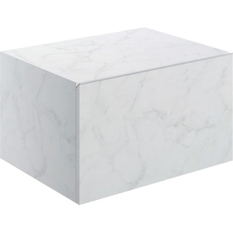 Signature Grove Wall Hung Storage Unit 600mm Wide - White Marble (1/5)
