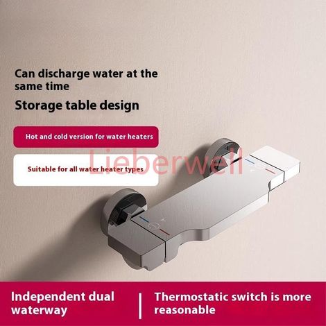 3-Handle Bathtub LIEBERWELL Solid Brass Shower Faucet, Hot and Cold Mixer with Shower Head Kit, All-Brass Bathroom Fixture, Silver (1/5)