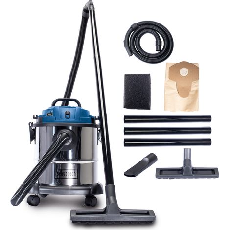 Scheppach Aspirateur Eau et poussière NTS20 - 1200W - Multi-usages - Cuve de 20L - 20000Pa de Puissance d'aspiration - Fonction Soufflerie - Kit d'accessoires Complet Inclus (1/5)