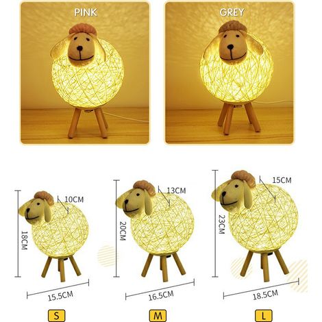 LED à intensité variable pour enfants motif mouton mignon