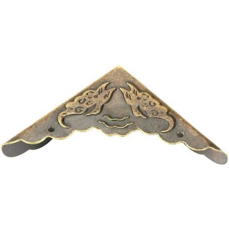 12 protezioni angolari decorative vintage, protezioni angolari decorative in ferro per bordi di scatole di legno (1/5)