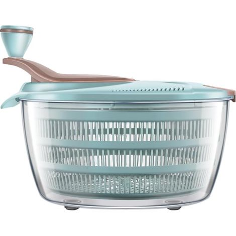 Essoreuse à salade à double trou d'égouttage pour salades vertes, fruits et légumes (1/5)