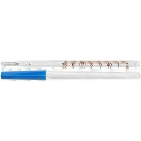 Zweiteiliges medizinisches Quecksilber-Glasthermometer für Erwachsene und Babys, zur Messung der Körpertemperatur (1/3)