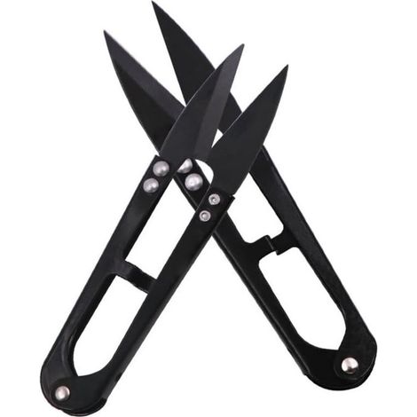 Mini-Gartenschere – Kleine Edelstahl-Nähschere – Stoffschere – 2er-Set – Schneideschere, Pflanzenschere, Blumenschere, Pflanzenmesser, Blumenmesser – Extrem scharf (1/5)