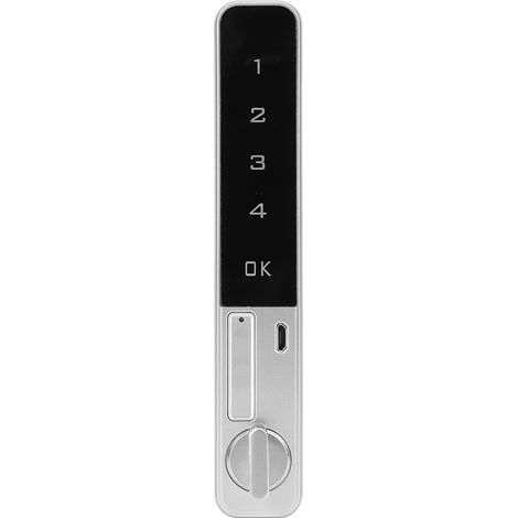 Serrure électronique intelligente en alliage de zinc avec clavier tactile et pêne plat pour armoire ou classeur. Sécurité renforcée. (1/5)