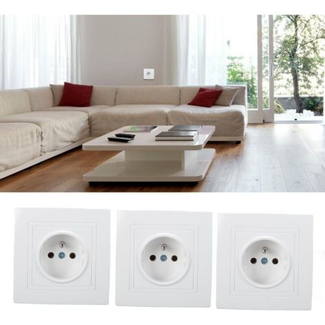 Set di 8 prese a muro standard francesi da 16 A 220 V per casa, ufficio e hotel. (1/4)