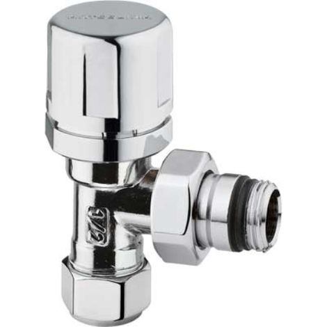 Valvola d'arredo a squadra termostatica cromo 1/2 x 24-19  Arteclima