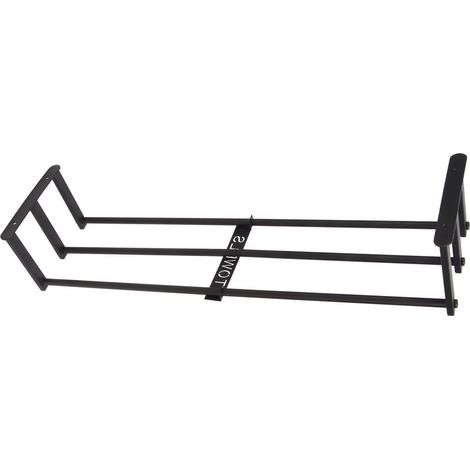 Portasciugamani da bagno a parete, 3 barre, lega di alluminio, porta asciugamani arrotolabili, nero (1/5)