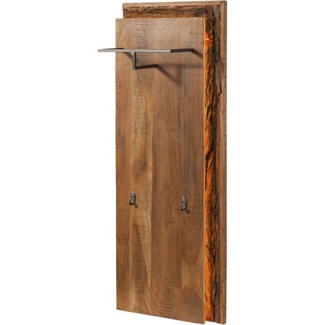 Wandgarderobe Akazie 56x27x150 natur lackiert BARK 120 n