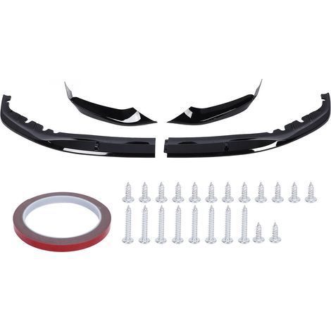 Kit de carrosserie de séparateur noir brillant de becquet de lèvre de pare-chocs avant pour la série 5 G30 G31 W M Sport 2017 à 2020 (1/5)