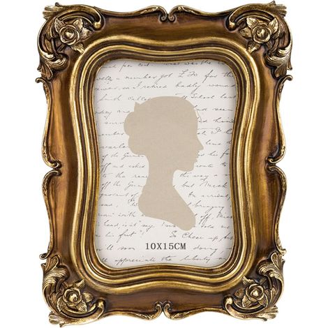 Cadre photo vintage de 10 x 15 cm, cadre photo antique avec façade en verre, bronze (1/5)