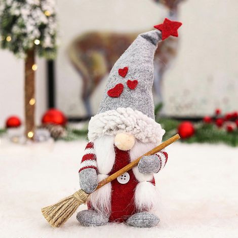 Zimmerdekorationen im Ausverkauf Geschenke Weihnachtstablett Möbel Puppe Dekoration für alten Mann Cl Ic Weihnachtspuppe D (1/4)