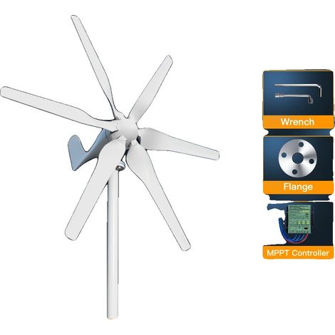 Éolienne, puissance 3000W, 5 pales, 24 volts 12 volts, contrôleur MPPT gratuit, 3000W, Contrôleur MPPT gratuit, 3000W, 24V (1/2)