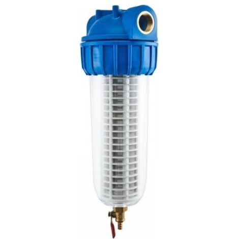 Filterverstärker-Gartenpumpe mit langer Länge – Wasserleitungsfilter für Hochdruckreiniger mit Ablauf, 6-Minuten-Zoll-Filter