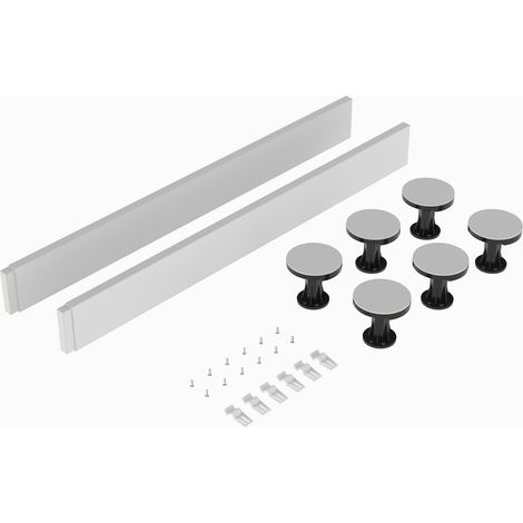 Nuie White Leg and Plinth Kit for up to 700mm x 900mm Square and Rectangular Shower Trays - LEG1W (1/2)