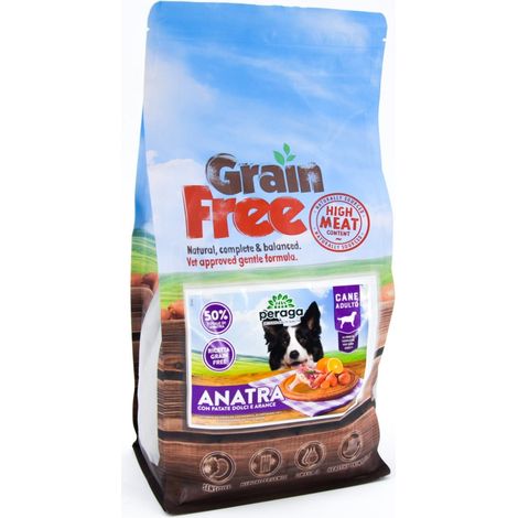 CROCCHETTE PERAGA GRAIN FREE PER CANE ADULTO 2KG ANATRA (1/4)