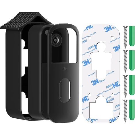 Support de sonnette sans perçage Support autocollant pour sonnette vidéo Noir (1/5)