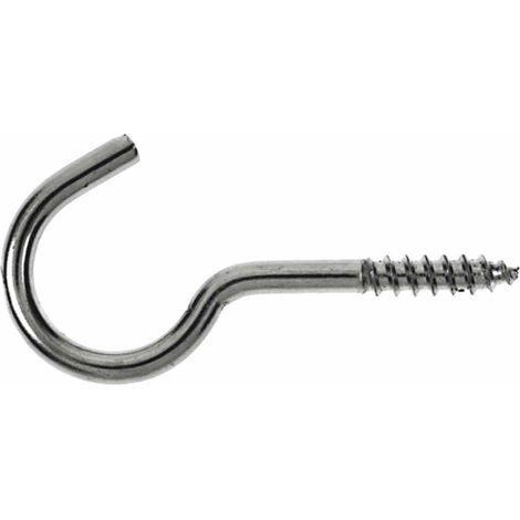 SB Schraubhaken 3,3x60mm gebogen, verzinkt, Inhalt: 6 Stück