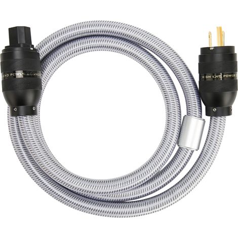 Câble d'alimentation HiFi en cuivre pur plaqué or, double blindage, cordon audiophile pour amplificateur, fiche US 100-250V, 1 mètre (1/5)