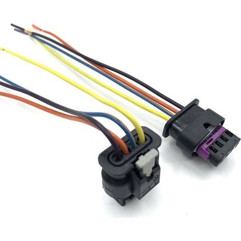Oxygen and nitrogen sensor connector, universal 5-pin flat wiring harness Jiefang J6 TianV HanV Delong Auman Weichai Yuchai Xichai (1/4)