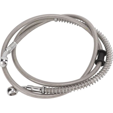 Durite de frein universelle pour moto, en acier et PVC, compatible avec la plupart des motos et leurs embrayages. Installation facile, 140 cm. (1/5)
