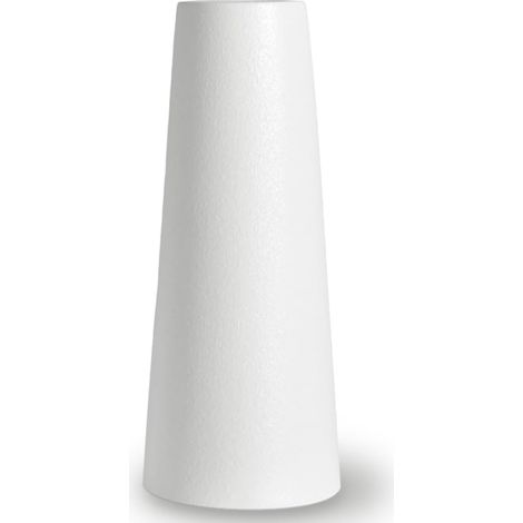 12 cm Vase Conique en Céramique Blanche pour Pampas, Moderne Petit Vase Decoratif pour Centre de Table Deco -12 cm, Blanc (1/4)