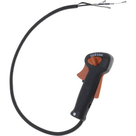Jardiaffaires – Poignée de gaz adaptable complète pour débroussailleuse Stihl – Câble inclus – Pour guidon 21-23mm – Remplace 4128-790-1301