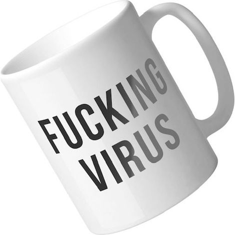TAZZA MUG FUCKING VIRUS BIANCA ACCESSORI CUCINA COLAZIONE
